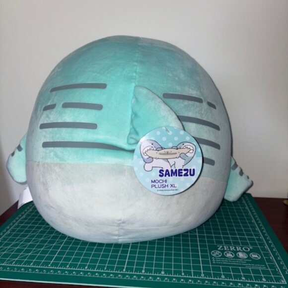 NEW- Samezu Mochi Plush Teal Shark - Picture 2 of 2
